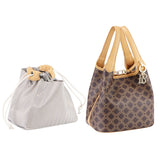 Royal Bagger Signature Coated Canvas & Vegetable-Tanned Cowhide Leather Bucket Bag, Casual Handbag for Women, Tote Bags 4260