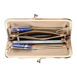 Royal Bagger PVC + Resin Tanned Leather Clutch Purses for Women, RFID Kiss Lock Wallet, Multi-card Slots Card Holder 5468