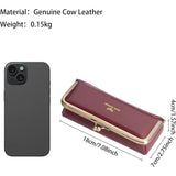 6135 Genuine Leather Jewelry & Glasses Organizer
