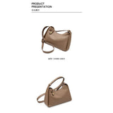 Royal Bagger Shoulder Crossbody Bags for Women Genuine Cow Leather Commute Fashion Ladies Underarm Bag Large Capacity