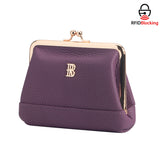 3296 Genuine Leather RFID Kiss-Lock Wallet