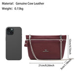 Genuine Leather RFID Crossbody Wallet