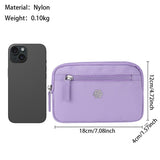 QuestAll RFID Canvas Waterproof Wrist Bag Women Card Holder Coin Cell Phone Wallet Three Pockets 9103