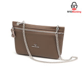 Genuine Leather RFID Crossbody Wallet