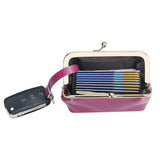 Royal Bagger Retro Kiss Lock RFID Card Holder Coin Purse for Women Genuine Cow Leather Small Lipstick Bag Fashion Mini Key Chain Wallet 3243