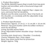 Royal Bagger Genuine Cow Leather Shoulder Crossbody Bag for Women, Large Capacity Top Handle Handbag Stylish Daily Purse 3248