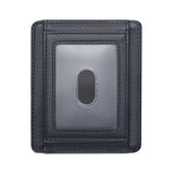 Royal Bagger RFID Blocking Compact Men's Card Case, Durable Black Leather, Secure Daily Storage for Cards and Cash 3247