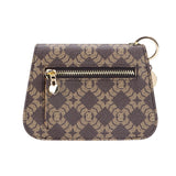 Royal Bagger RFID Women's Multi-Card Slots Wallet – Signature Coated Canvas & Vegetable-Tanned Cowhide Leather Credit Card Holder, Coin Purse with Keychain 3443