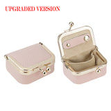 Royal Bagger Genuine Leather Mini Coin Purse, Solid Color Kiss Lock Change Pouch, Casual Style Small Storage Bag for Women 1894