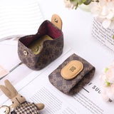 Royal Bagger RFID Mini Coin Purse for Women – Signature Coated Canvas & Vegetable-Tanned Cowhide Leather, Small Wallet Pouch for Keys, Earphones & Essentials 7603