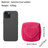 Royal Bagger Mini Lychee Pattern Coin Purse, Solid Color Buckle Key Earphone Storage Bag, Casual Change Pouch for Daily Use 1603