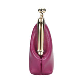 Royal Bagger Retro Kiss Lock RFID Card Holder Coin Purse for Women Genuine Cow Leather Small Lipstick Bag Fashion Mini Key Chain Wallet 3243