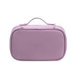 Royal Bagger Premium Genuine Leather Travel Makeup Wash Bag, Multi Compartment Cosmetic Organizer with Mesh Pocket & Elastic Bands, Portable Compact Skincare Hair Care Storage Case for Business Trip Vacation 3300