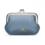 Royal Bagger Retro Kiss Lock RFID Card Holder Coin Purse for Women Genuine Cow Leather Small Lipstick Bag Fashion Mini Key Chain Wallet 3243