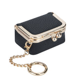 Royal Bagger Genuine Leather Mini Coin Purse, Solid Color Kiss Lock Change Pouch, Casual Style Small Storage Bag for Women 1894