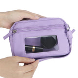 QuestAll RFID Canvas Waterproof Wrist Bag Women Card Holder Coin Cell Phone Wallet Three Pockets 9103