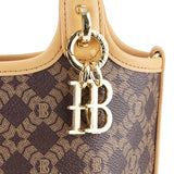 Royal Bagger Signature Coated Canvas & Vegetable-Tanned Cowhide Leather Bucket Bag, Casual Handbag for Women, Tote Bags 4260