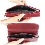 Royal Bagger Women’s RFID Blocking Long Wallet – Genuine Cow Leather Trifold Purse with Multi-Card Slots & Magnetic Closure 5063