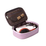 Royal Bagger Premium Genuine Leather Travel Makeup Wash Bag, Multi Compartment Cosmetic Organizer with Mesh Pocket & Elastic Bands, Portable Compact Skincare Hair Care Storage Case for Business Trip Vacation 3300