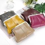 Royal Bagger Fashionable Genuine Leather RFID Blocking Women's Wallet with Kiss Lock, Card Slots and Zipper Coin Pocket 4120