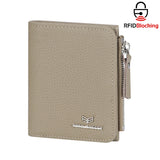 Royal Bagger RFID Blocking Genuine Leather Short Wallet for Women - Slim Bifold Coin Purse, Fashionable & Simple Design 3201