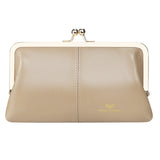 Royal Bagger RFID Genuine Leather Wallet for Women, Kiss Lock Clutch with Multi-Card Slots, Vintage Card Holder Purse 2468