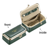 Royal Bagger Genuine Leather Jewelry Box, Mini Organizer for Rings, Necklaces & Earrings, Women's Kiss Lock Coin Purse 3125