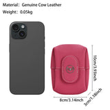 Royal Bagger RFID Mini Genuine Leather Women's Coin Purse - Solid Color Buckle Pouch for Keys, Earphones & Daily Essentials 3603