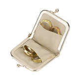 Royal Bagger Genuine Leather Mini Jewelry Box, Ring & Necklace Storage, Slim Coin Purse with Kiss Lock for Women 3120