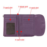 Royal Bagger RFID Blocking Women's Short Wallet Genuine Leather Multi-card Slots Card Holder Trifold Purse Magnetic Opening 2063