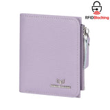 Royal Bagger RFID Blocking Genuine Leather Short Wallet for Women - Slim Bifold Coin Purse, Fashionable & Simple Design 3201
