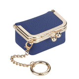 Royal Bagger Genuine Leather Mini Kiss Lock Coin & Jewelry Box, Removable Keychain, Storage for Rings, Earrings, Necklaces 2894
