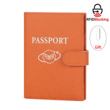 Royal Bagger RFID Genuine Leather Passport Wallet for Women, Casual Travel Wallets and Card Holder with SIM Card Pin Tool 3220