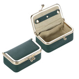 Royal Bagger Genuine Leather Jewelry Box, Mini Case for Rings, Necklaces & Earrings, Kiss Lock Coin Purse for Women 3203
