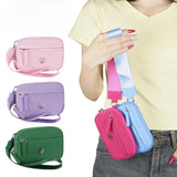 9102 Nylon RFID Wristlet Wallet for Women, Waterproof Multi-Zip Travel Purse