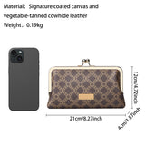 Royal Bagger PVC + Resin Tanned Leather Clutch Purses for Women, RFID Kiss Lock Wallet, Multi-card Slots Card Holder 5468