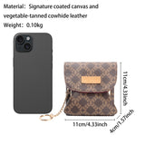 Royal Bagger RFID Coin Purse & Card Holder for Women, with Removable Keychain, Coated Canvas & Vegetable-Tanned Leather Storage Bag 5622