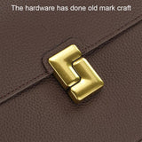 Royal Bagger Shoulder Crossbody Bags for Women Genuine Cow Leather Fashion Simple Commuter Underarm Small Square Bag 1555