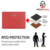 Royal Bagger RFID Genuine Leather Passport Wallets for Women, Travel Wallet with Card Slots, SIM Card Storage and Tool 4090