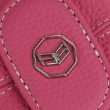 Royal Bagger RFID Mini Genuine Leather Women's Coin Purse - Solid Color Buckle Pouch for Keys, Earphones & Daily Essentials 3603