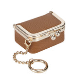 Royal Bagger Genuine Leather Mini Coin Purse, Solid Color Kiss Lock Change Pouch, Casual Style Small Storage Bag for Women 1894