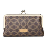 Royal Bagger PVC + Resin Tanned Leather Clutch Purses for Women, RFID Kiss Lock Wallet, Multi-card Slots Card Holder 5468