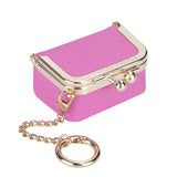 Royal Bagger Genuine Leather Mini Coin Purse, Solid Color Kiss Lock Change Pouch, Casual Style Small Storage Bag for Women 1894