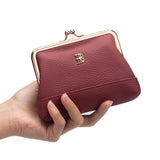 3296 Genuine Leather RFID Kiss-Lock Wallet
