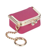 Royal Bagger Genuine Leather Mini Coin Purse, Solid Color Kiss Lock Change Pouch, Casual Style Small Storage Bag for Women 1894
