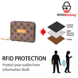 3291 RFID Blocking Leather Zip Wallet
