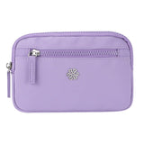 QuestAll RFID Canvas Waterproof Wrist Bag Women Card Holder Coin Cell Phone Wallet Three Pockets 9103