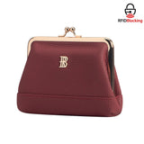 3296 Genuine Leather RFID Kiss-Lock Wallet