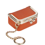 Royal Bagger Genuine Leather Mini Coin Purse, Solid Color Kiss Lock Change Pouch, Casual Style Small Storage Bag for Women 1894