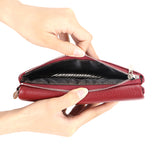 Royal Bagger Women’s RFID Blocking Long Wallet – Genuine Cow Leather Trifold Purse with Multi-Card Slots & Magnetic Closure 5063